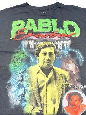 Reason Pablo Escobar Graphic Tee XXXL Black El Patron Shirt Mens Streetwear